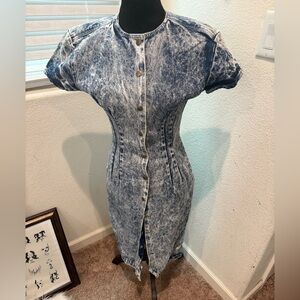 VTG 80’s Paris Blues Denim‎ dress